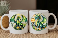 3 Dragon 3PNG watercolor Christmas clipart Product Image 3