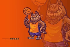 The Sporty Owl Basketball Mascot SVG Illustrations Product Image 3