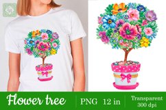 Flower Tree t-shirt sublimation print design png Product Image 2