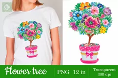 Flower Tree t-shirt sublimation print design png Product Image 2