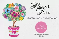 Flower Tree t-shirt sublimation print design png Product Image 1