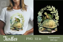 Turtles t-shirt sublimation 2 print design png Product Image 3