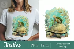 Turtles t-shirt sublimation 2 print design png Product Image 1