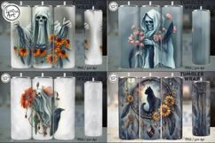 4 Halloween Tumbler Wrap Sublimations, 20 oz Product Image 2