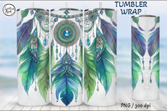 4 Boho Tumbler Sublimation, 20 oz Tumbler Wrap Product Image 3