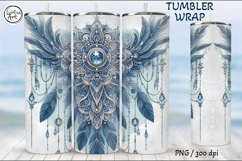 4 Boho Tumbler Sublimation, 20 oz Tumbler Wrap Product Image 5