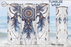 4 Boho Tumbler Sublimation, 20 oz Tumbler Wrap Product Image 2