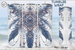 4 Boho Tumbler Sublimation, 20 oz Tumbler Wrap Product Image 3