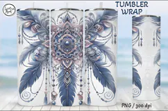 4 Boho Tumbler Sublimation, 20 oz Tumbler Wrap Product Image 3