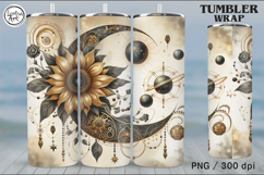 Day&amp;Night Celestial Tumbler Sublimation, 20 oz Tumbler Wraps Product Image 2