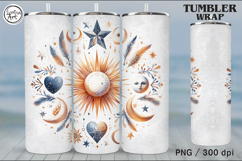 Day&amp;Night Celestial Tumbler Sublimation, 20 oz Tumbler Wraps Product Image 4