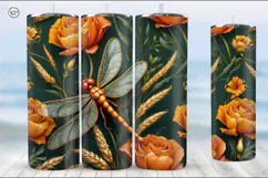 4 Dragonfly Tumbler Sublimation, 20 oz Tumbler Wrap Product Image 2
