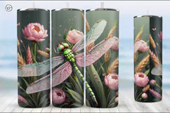 4 Dragonfly Tumbler Sublimation, 20 oz Tumbler Wrap Product Image 3