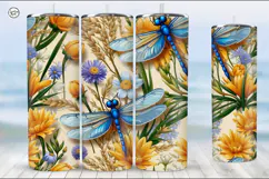 4 Dragonfly Tumbler Sublimation, 20 oz Tumbler Wrap Product Image 4