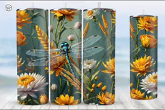 4 Dragonfly Tumbler Sublimation, 20 oz Tumbler Wrap Product Image 5
