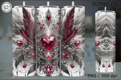 Heart Dream Tumbler Wrap Sublimation, 20 oz Product Image 3