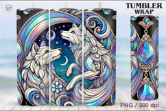 Wolf SeamlessTumbler Wrap Sublimation, 20 oz Product Image 1