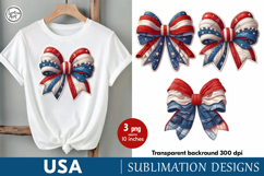 USA. Bow. 4th of July. Sublimation design PNG Product Image 1