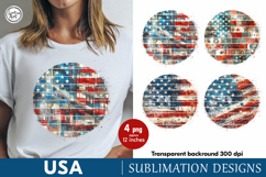 USA. 4th of July. Sublimation design PNG Product Image 1