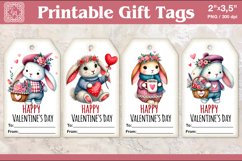 Valentines Gift Tags | Bunny | PNG Sublimation Product Image 1