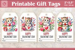 Valentines Gift Tags | Kitty | PNG Sublimation Product Image 1
