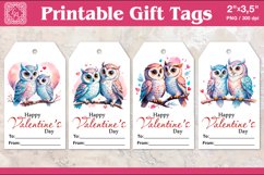 Valentines Gift Tags | Owl | PNG Sublimation Product Image 1