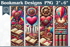 Valentines Printable Bookmark 4 PNG Product Image 1