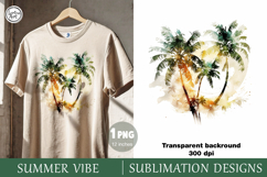 Summer Vibe Sublimation Print Design PNG Product Image 1