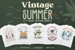 Vintage Summer Vacation T-shirt Design Bundle