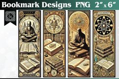 Vintage Science Printable Bookmark 4 PNG Product Image 1