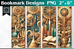 Vintage Science Printable Bookmark 4 PNG Product Image 1