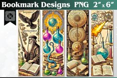 Vintage Science Printable Bookmark 4 PNG Product Image 1