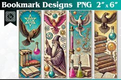 Vintage Science Printable Bookmark 4 PNG Product Image 1