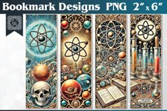 Vintage Science Printable Bookmark 4 PNG Product Image 1