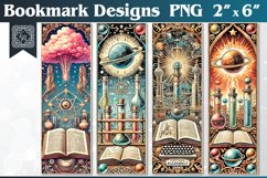 Vintage Science Printable Bookmark 4 PNG Product Image 1