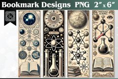 Vintage Science Printable Bookmark 4 PNG Product Image 1