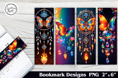 Vivid Butterfly Printable Bookmark 4 PNG Product Image 1