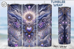 Heart Dream Tumbler Wrap Sublimation, 20 oz Product Image 1