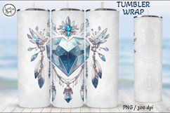 Heart Dream Tumbler Wrap Sublimation, 20 oz Product Image 1