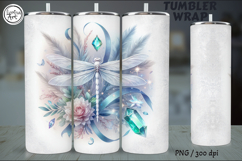Blossom &amp; Dragonfly Sublimation, 20 oz Product Image 1