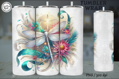 Blossom &amp; Dragonfly Sublimation, 20 oz Product Image 1