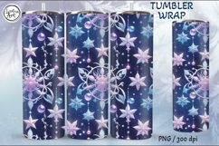 Christmas Snowflakes Seamless Tumbler Sublimation, 20 oz Product Image 1