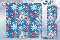 Christmas Snowflakes Seamless Tumbler Sublimation, 20 oz Product Image 1