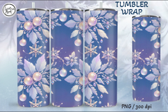 Christmas Snowflakes Seamless Tumbler Sublimation, 20 oz Product Image 1