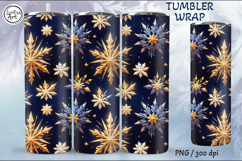 Christmas Snowflakes Seamless Tumbler Sublimation, 20 oz Product Image 1