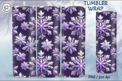Christmas Snowflakes Seamless Tumbler Sublimation, 20 oz Product Image 1