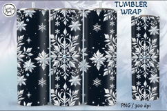 Christmas Snowflakes Seamless Tumbler Sublimation, 20 oz Product Image 1