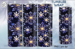 Christmas Snowflakes Seamless Tumbler Sublimation, 20 oz Product Image 1
