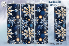 Christmas Snowflakes Seamless Tumbler Sublimation, 20 oz Product Image 1