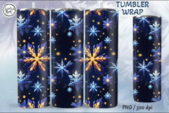 Christmas Snowflakes Seamless Tumbler Sublimation, 20 oz Product Image 1
